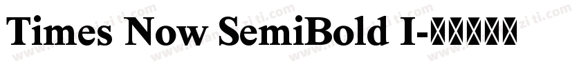 Times Now SemiBold I字体转换